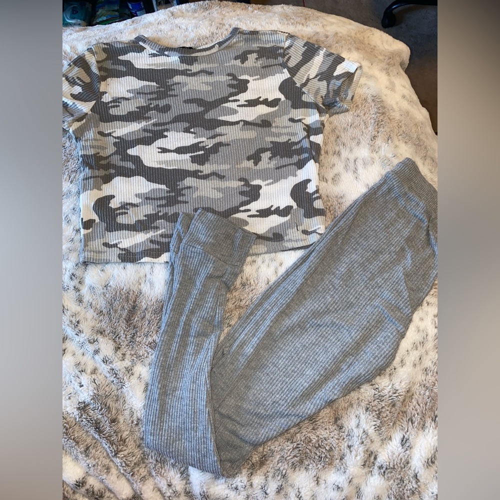 Two piece camo outfit